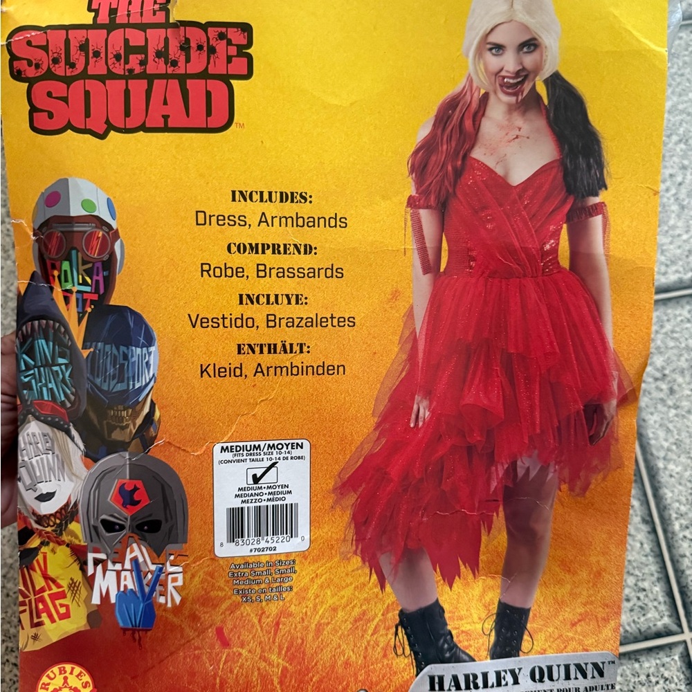 Harley Quinn Red Costume Dress